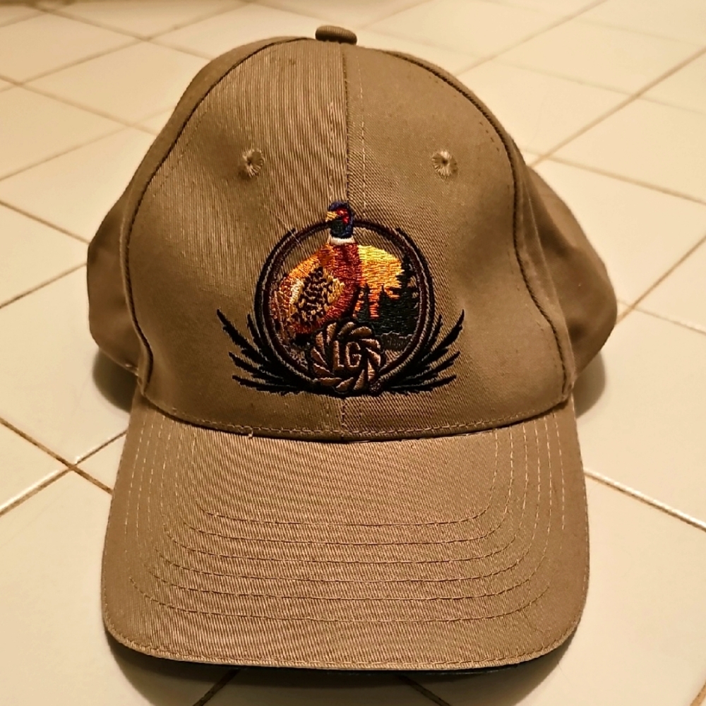 Hat LG Pheasant embroidered tan cap ballcap K-Products